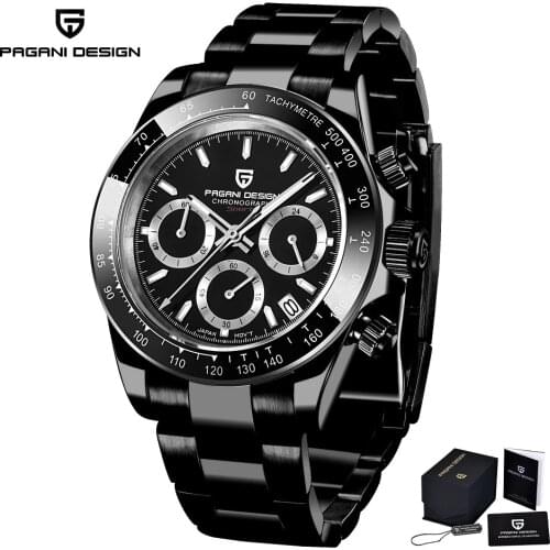 2021 New PAGANI DESIGN Quartz Sport Watches Sapphire Waterproof 100M Full Steel Men watch Luxury Brand New Strap Dial Watch men