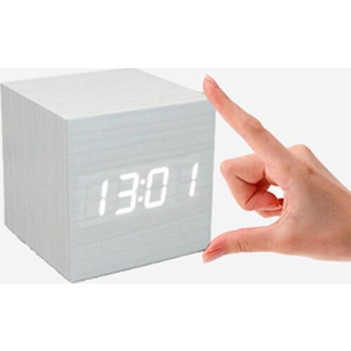New fashion Arrival 3 x AAA/ USB Powered Mini Wooden Clock LED Digital Desktop Alarm Clock Free Shipping