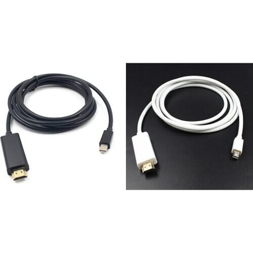 New Male to Male 1.8M Mini DP to HDMI Cable Thunderbolt Mini Displayport to HDMI Adapter for Pro Air for iMac
