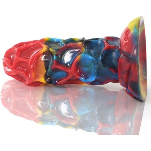 Reticulated Colorful Huge Butt Plug Dildo Anal Toys Soft Silicone Anus Massage For Male Expand Anal Trainer Suction Cup Sex Shop