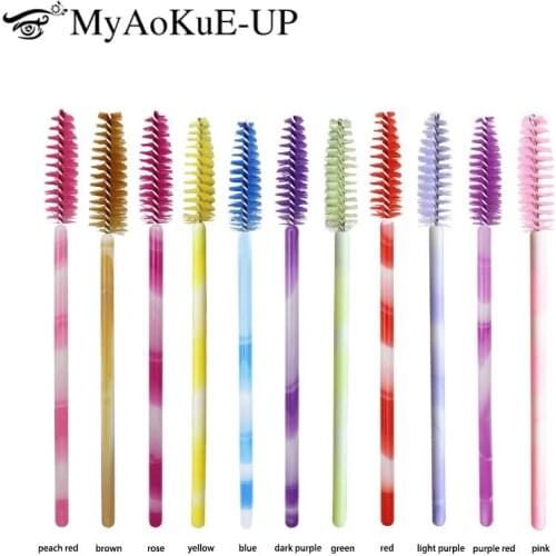 Makeup 200pcs Eyelashes Brushes For eyelash extension Mascara Wands Applicator Colorful Cosmetic Brush Disposable Make Up brush