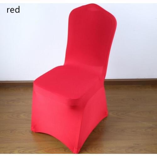 DHL Delievry Red Universal Stretch Polyester Spandex Party Wedding Chair Covers for Weddings Lycra Dining Kitchen Chair Cover