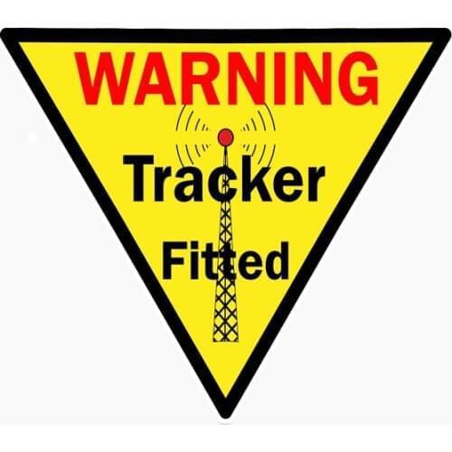 Hot Warning GPS Tracker Fitted Car Sticker Vinyl Bumper KK Motorcycle Decals Decorative Waterproof PVC 12cm*9cm