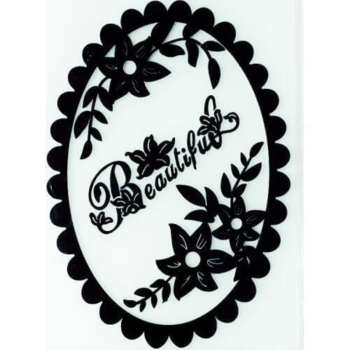 YLEF074 Flower Circle Plastic Embossing Folder For Scrapbook Stencils DIY Photo Album Cards Making Decoration Scrapbooking Tools