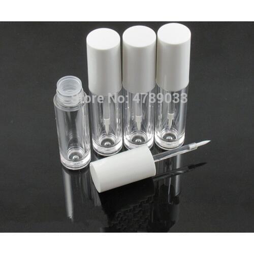 10/30/50pcs 5ml Empty Eyeliner Tube Transparent Round Cosmetic Container Liquid Eyeliner Bottle With Brush Cap Free Shipping