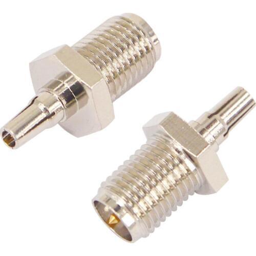 100PCS 3G 4G antenna adapter SMA to CRC9 adapter RP SMA female plug to CRC9 male plug connector adapter nickelplated straight