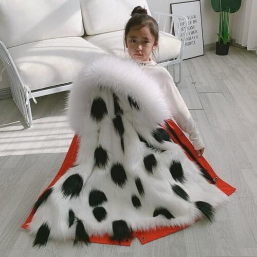 -30 New WInter Baby Girls Fur Coat Kids Boys Detachable Faux Fox Fur Liner Jackets Childrens Warm Thicken Hooded Parkas 2020