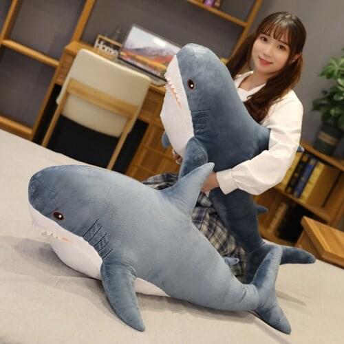 45-140cm Shark Stuffed Plush Toy Pillow Appease Cushion Gift For Children Fish Plush Toys Stuffed Toy Doll