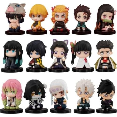 5pcs/set Demon Slayer : Kimetsu No Yaiba Tanjiro Nidouzi Inosuke Zenizu Figure Action Figure Model Dolls