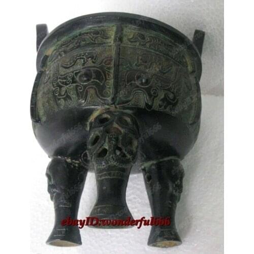 Folk Collection Classic Bronze statue Gilt rare dragon excellent incense censer