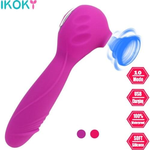 AV Magic Wand Sucking Vibrator For Women Couples Goods for Adults Heating Clitoris Stimulate 10 Frequency G-Spot Massager