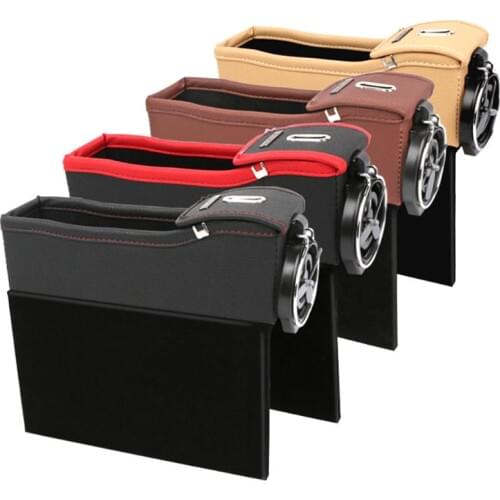 Car Seat Gap Filler Catcher Storage Box Excellent Craftsmanship Well Durability Console Side Pocket Organizer Cup Holder