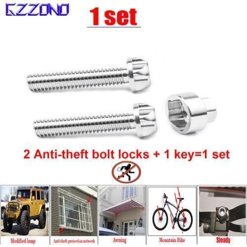 Bolt M8 M10X70mm Security Anti Theft Screws 304 Stainless Steel Mountain Bike Awning Car Accessories For Car Styling LED Light