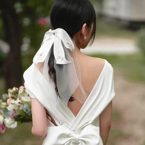 Accessories for Women Bridal Veils Lace Fashion Jewelry Tulle Party Gifts One Layer Hair Veil Butterfly Shape Wedding