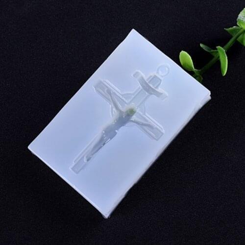 Silicone Mold Exquisite Vintage Cross Jesus Mirror DIY Jewelry Making Tools Epoxy Resin Molds Crystal Handmade Cake Fondant