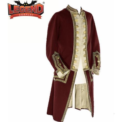 Tuxedo tailcoat Historical Retro Victorian Mens Regency outfit tailcoat Medieval 18th Century colonial military uniform costume