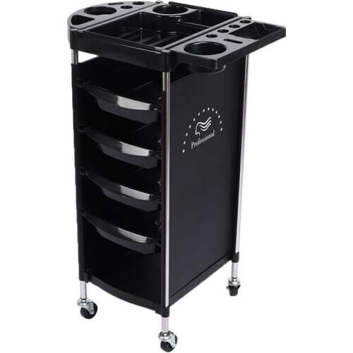6 Layers Rack Multi-Functional Hair Salon Tool Storage Cart Trolley with Universal Wheels Hairdressing Supplies Barbershop Shelf