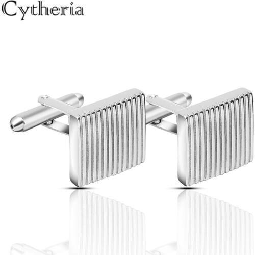 New arrival mens fashion cufflinks silver color geometric design square cufflinks high quality jewelry accessories