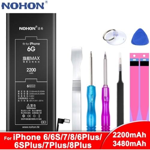 NOHON Battery For iPhone 6 6S 7 8 Plus 6Plus 6SPlus 7Plus 8Plus Phone Replacement Bateria For iPhone6 iPhone6S iPhone7 iPhone8
