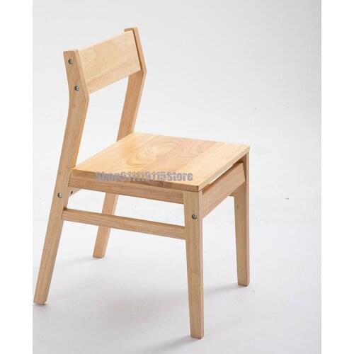 Solid Wood Dining Chair Nordic Modern Simple Household Solid Wood Desk Back Chair Simple Dining Table Wood Chair