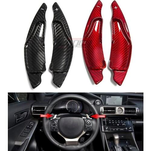 Carbon Fiber Steering Wheel Shift Paddle Shifter Extended Replacement Trim Accessories For Lexus IS 2006-2013