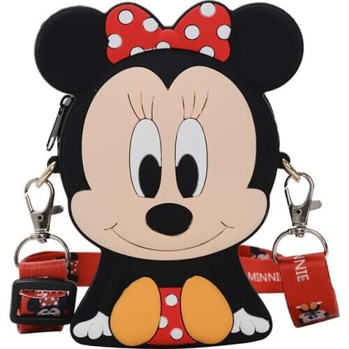 Cartoon Disney Backpack for Children Mickey Minnie Mouse Bag Waterproof Silicone Bag Baby Girl Kindergarten Primary Schoolbag