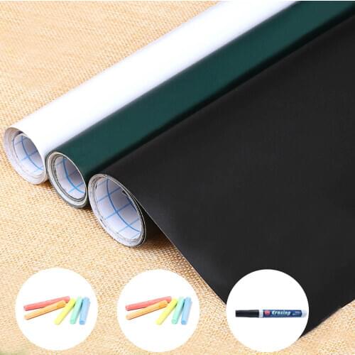 Self-Adhesive Removable Blackboard Chalkboard Message Board Wall Paper Decal Sticker for Office Home School Supplies 60x200cm