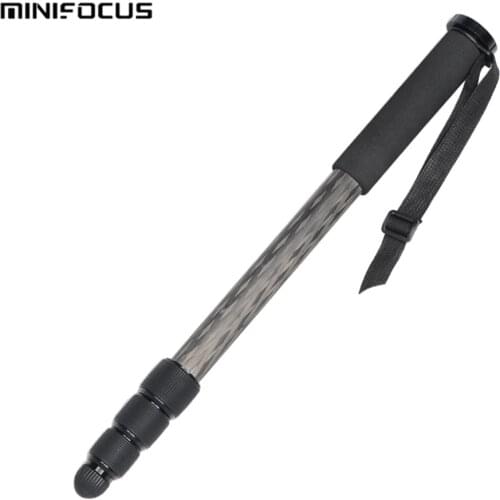 MINIFOCUS CM-48 Carbon Fiber Camera Monopod Unipod Stick 4-Section for For DSLR Camera Camcorder Handheld Gimbal Stabilizer