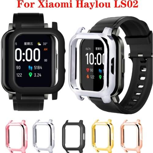 For Xiaomi Haylou LS02 Case Plating Bumper Shockproof Protective Cover Hard Protector Shell For Haylou Smart Watch 2