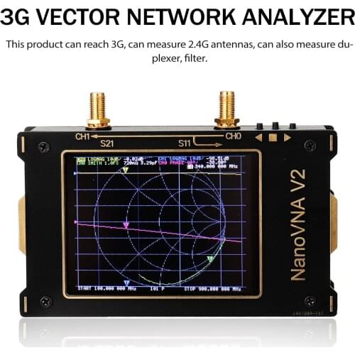 3G Vector Network Analyzer 3.2Inch Large Screen S-A-A-2 NanoVNA V2 Antenna Analyzer Shortwave HF VHF UHF Measure Duplexer Filter