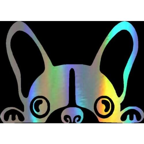 Sticker Vinyl 15.2*10.8cm Boston Terrier Dog Animals windowtoon Stickers and Decals Funny Stickers On window Styling Creative