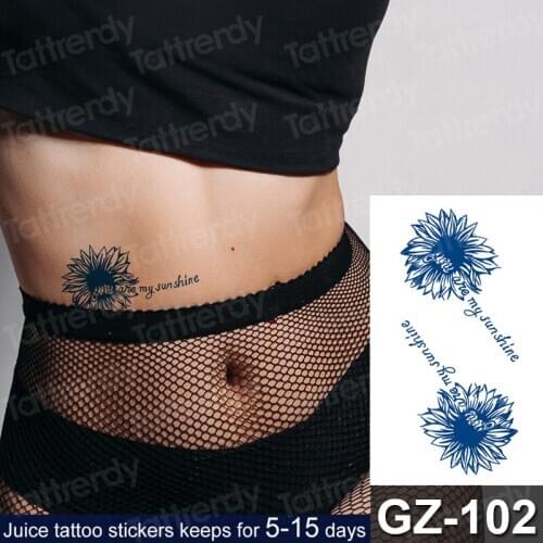 Waterproof Temporary Tattoo Sticker Chrysanthemum Mandala Mandala Tattoos Female Sexy Arm Body Art Fake long lasting juice Tatoo