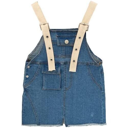 2 3 4 5 6 Y Toddler Girls Skirts Korean Fashion Denim Strap Skirt for Girl Kids Clothing 2020 Summer High Quality Girls Skirts