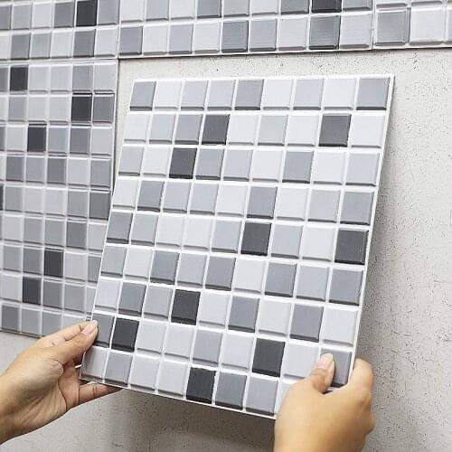 1/5pcs 3D Wall Stickers Mosaic Brick Wallpaper Thicken and Self-Adhesive Waterproof DIY Kitchen Bathroom Home Wall Decal Sticker