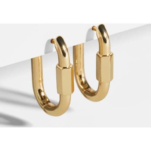 1pair Punk Geometric Circle Earrings Fashion Men Women Earring Drop Stud Jewelry Gift