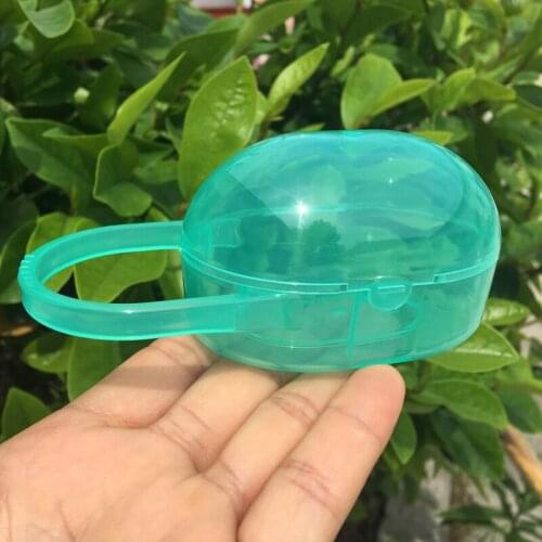 1PCS Blue Nipple Baby Solid Pacifier Box Soother Container Holder Pacifier Box Travel Storage Case Safe Holder Pacifier Box