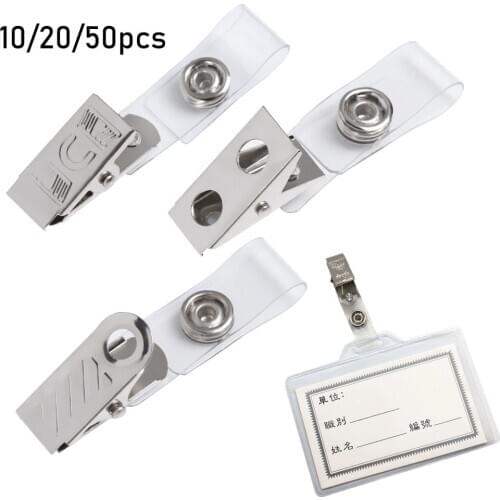 10 Pcs 4 Styles High Quality Anti-lost Key Name Tag Lanyard Clips for ID Badge Card Holder