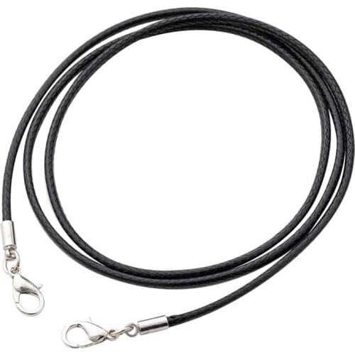 10pcs/opp bag Length of 60cm 2 mm, 3mm Lobster Clasp Wax String Jewelry Chain Jewelry Manufacture supplies fashion accessories