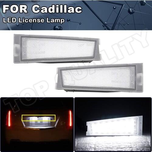2PCS Xenon White 3W Car LED License Number Plate Light Lamps Kit 12V Clear Lens Fit For Cadillac Cts Sedan 2008 2009 2010