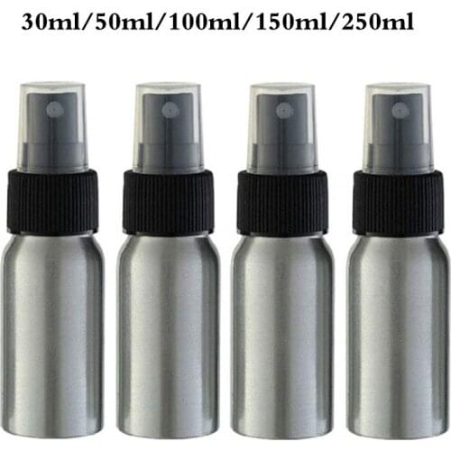 2500ml Black Pump Aluminum Empty Atomizer Refillable Perfume Travel Spray Bottle with whiter/Black Spray Cap