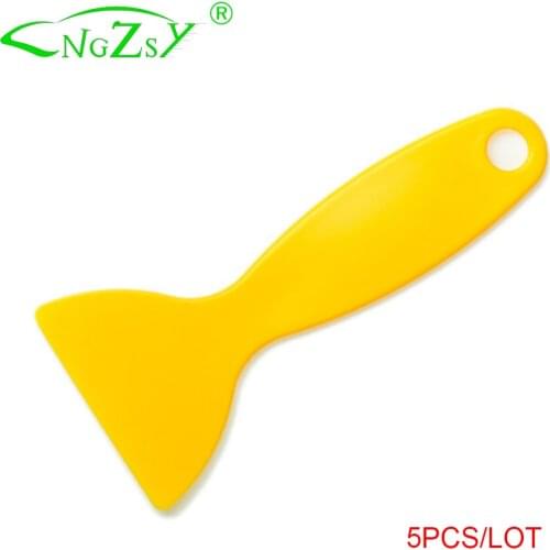 5pcs/lot Vehicle Wraps Tool Car Vinyl Wrapping Vinyl Film Scraper Squeegee Yellow Long Handle Car-styling Hand tools Wiper 5B05