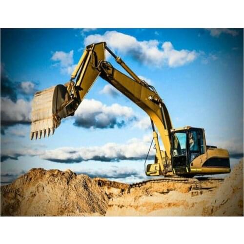 5d square diamond painting excavator picture landscape diamond mosaic engineering car crafts diamond embroidery decor