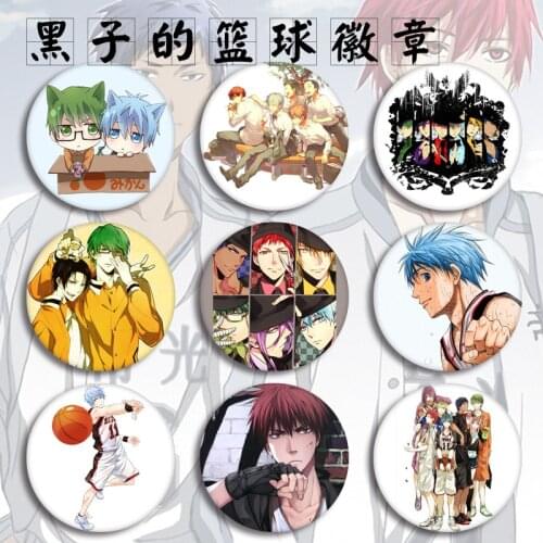 Anime Collection Kurokos Basketball Kuroko Tetsuya Kagami Taiga Aomine Daiki Brooch Costumes Badge Pendant