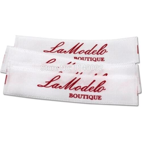 Free shipping customize garment tags/clothing satin printed label/main label/collar labels brand washable tags 1000 pcs a lot