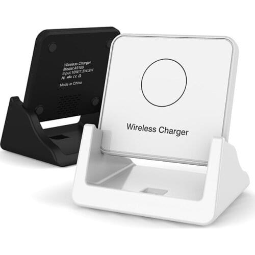 15W Fast Charge Car Desktop Wireless Charger Intelligent Recognition Phone Stand Pad Vertical Detachable Base Bracket Universal