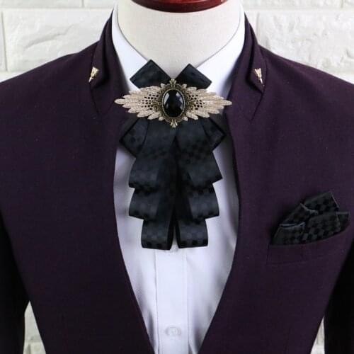 I-Remiel Brooch Flower Rhinestone Cloth Art Pins And Brooches Mens Clothing & Accessories Shirt Collar Accessories Vintage Men