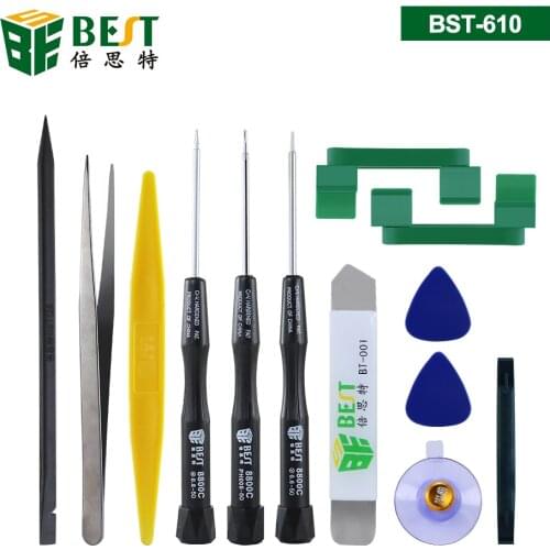BST-610 13in1 Phone Opening Repair Tools Kit Phone Rotary Stand Holder Screwdriver for iPhone Samsung Electronic Hand Tools Set