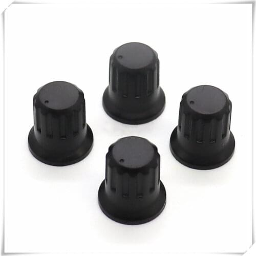 10 Piece Black plastic knob 17mm * 17mm flower shaft 6mm potentiometer knob cap