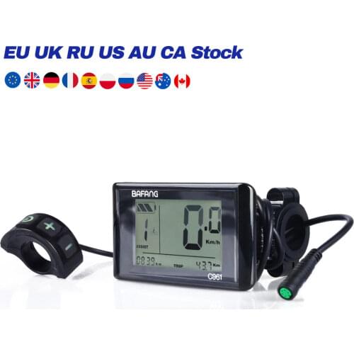 Bafang C961 LCD Display Electric Bicycle Conversion Parts Mid Motor Hub Motor BBS01B BBS02B 36V 48V 750W E-bike Accessories