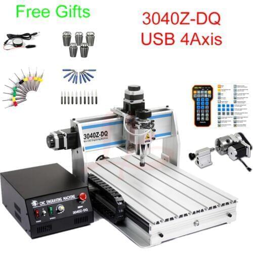 300W CNC Milling machine 3040Z-DQ cnc router machine with USB port and handwheel control free tax to RU